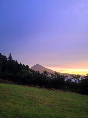 富士山の朝焼け